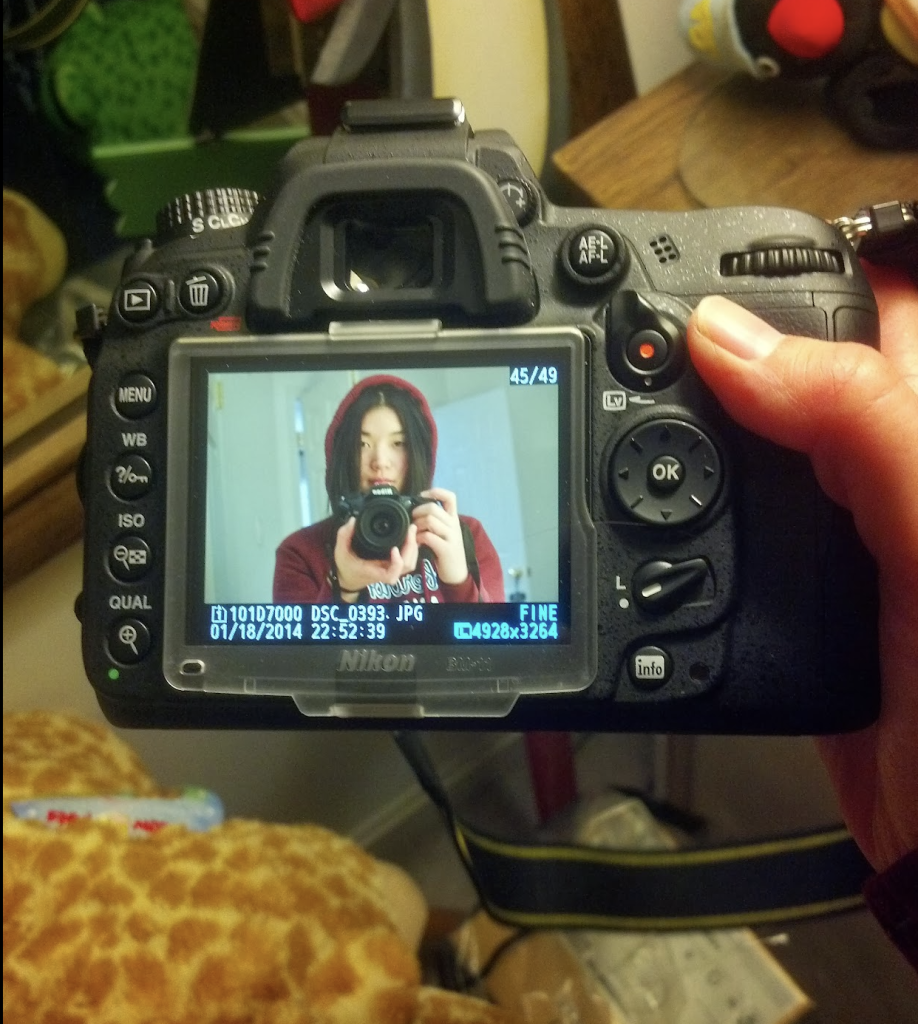 Hiroko with her first DSLR